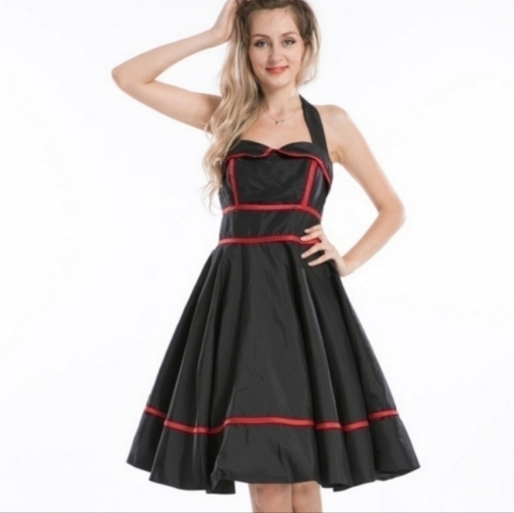 Nwt Hearts & Roses Rockabilly Dress